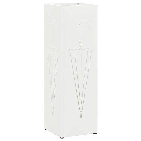 STOJAK NA PARASOL BIAŁY 15.5X15.5X49CM METAL