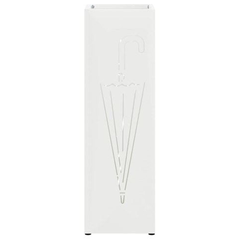 STOJAK NA PARASOL BIAŁY 15.5X15.5X49CM METAL