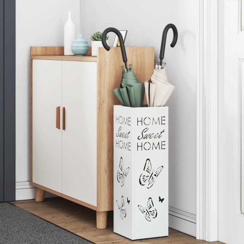 STOJAK NA PARASOL BIAŁY 15.5X15.5X49CM METAL