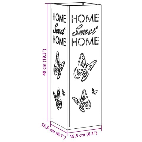 STOJAK NA PARASOL BIAŁY 15.5X15.5X49CM METAL