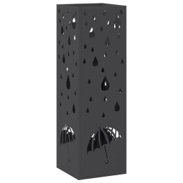 STOJAK NA PARASOL CZARNY 15.5X15.5X49CM METAL