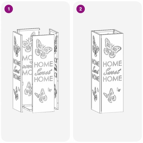 STOJAK NA PARASOL CZARNY 15.5X15.5X49CM METAL