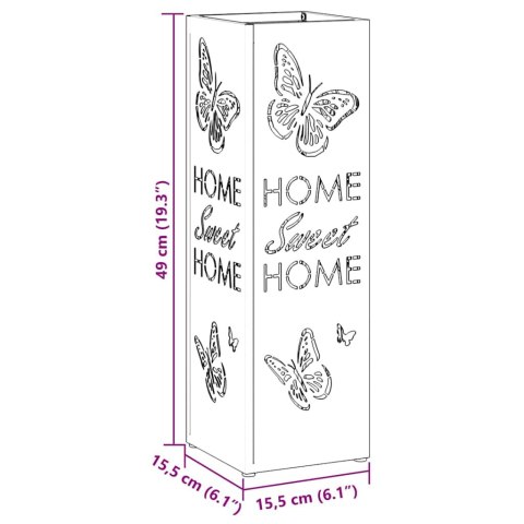 STOJAK NA PARASOL CZARNY 15.5X15.5X49CM METAL