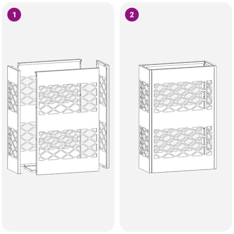 STOJAK NA PARASOL CZARNY 28X12X41CM METAL