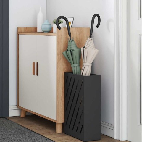 STOJAK NA PARASOL CZARNY 28X12X41CM METAL