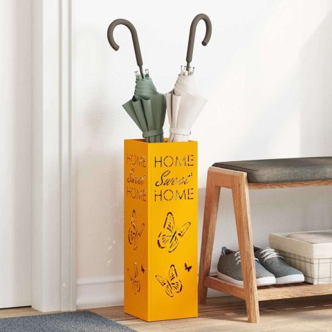 STOJAK NA PARASOL MUSZTARDOWY 15.5X15.5X49CM METAL