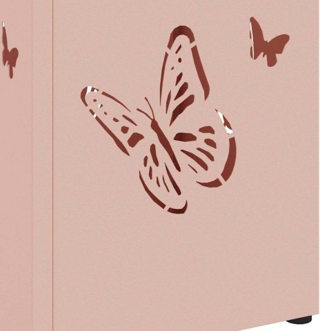 STOJAK NA PARASOL RÓŻOWY 15.5X15.5X49CM METAL