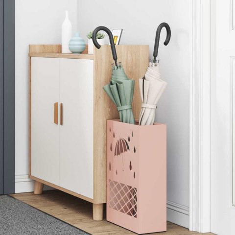 STOJAK NA PARASOL RÓŻOWY 28X12X41CM METAL