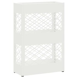 STOJAK NA PARASOL Z PRZECHOWYWANIEM BIAŁY 28X12X41CM METAL