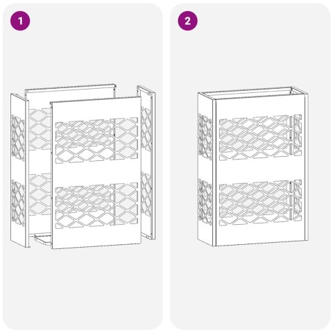 STOJAK NA PARASOL Z PRZECHOWYWANIEM BIAŁY 28X12X41CM METAL