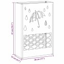 STOJAK NA PARASOL Z PRZECHOWYWANIEM CZARNY 28X12X41CM STAL