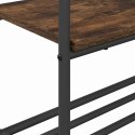 VidaXL Wieszak na ubrania z półkami Wędzony dąb 77 x 30 x 171 cm