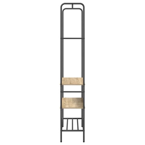 WIESZAK NA UBRANIA Z PÓŁKAMI DĄB SONOMA 77X30X171CM
