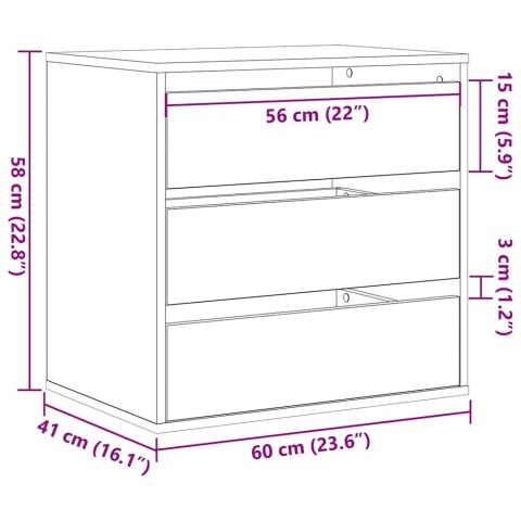 KOMODA INNY CZARNY DĄB 60X41X58CM