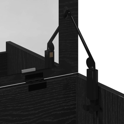 STOLIK TOALETOWY Z SZUFLADĄ CZARNY DĄB 60X40X75CM