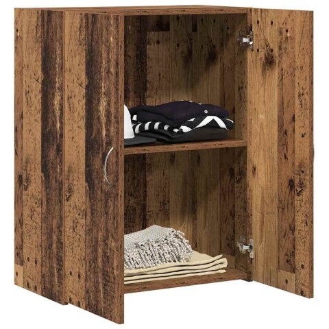 BIUROWA SZAFKA Z PÓŁKĄ Z DRZWIAMI STARE DREWNO 60X32X77.5