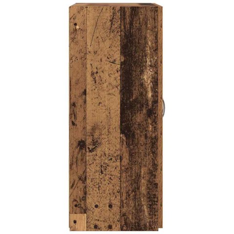 BIUROWA SZAFKA Z PÓŁKĄ Z DRZWIAMI STARE DREWNO 60X32X77.5