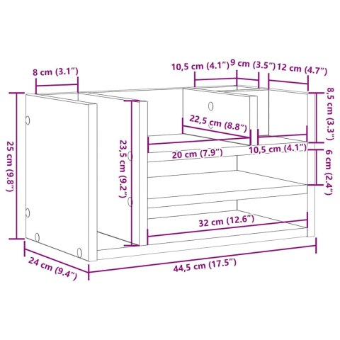 ORGANIZATOR BIURKA CZARNY DĄB 44.5X24X25CM