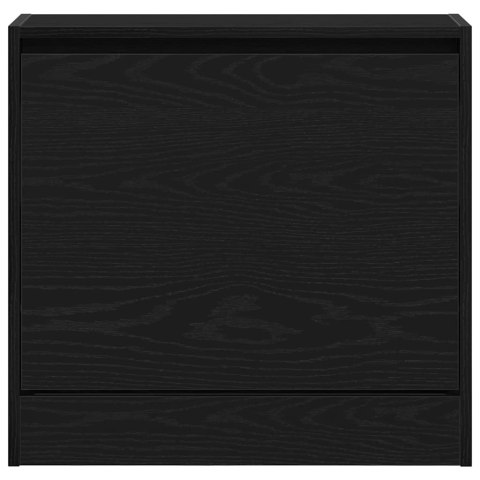 SZAFKA NA BUTY Z PRZECHOWYWANIEM CZARNY DĄB 60X21X57CM