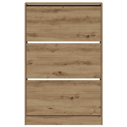 SZAFKA NA BUTY Z PRZECHOWYWANIEM DĄB ARTISAN 80X21X125.5CM