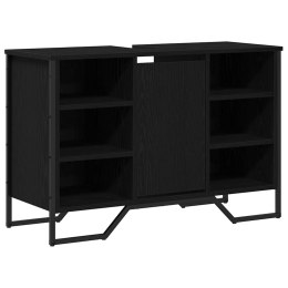 SZAFKA NA UMYWALKĘ Z PRZECHOWYWANIEM CZARNY DĄB 91X35X60CM