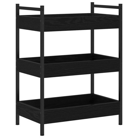 WÓZEK KUCHENNY CZARNY DĄB 50X30X70CM