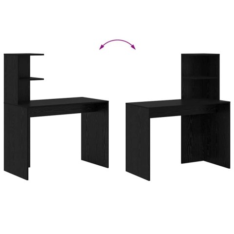 BIURKO CZARNY DĄB 102X50X124CM