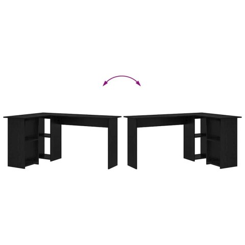 BIURKO CZARNY DĄB 142X102X73CM