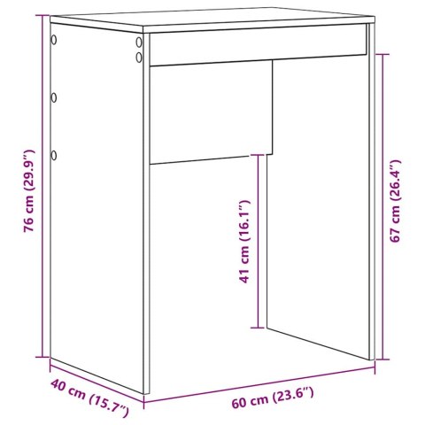 BIURKO WĘDZONY DĄB 60X40X76CM