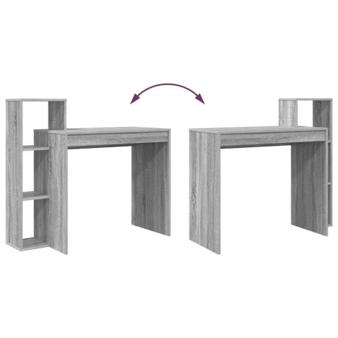 BIURKO Z PÓŁKĄ SZARY DĄB SONOMA 100X40X90CM