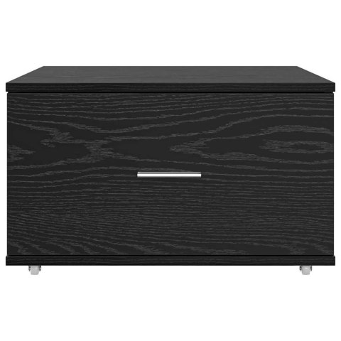 SZAFKA Z SZUFLADAMI Z KOŁEM CZARNY 55X45X33.5CM