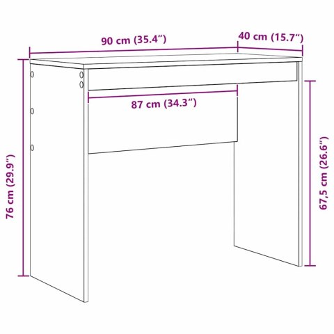 BIURKO BETONOWY SZARY 90X40X76CM