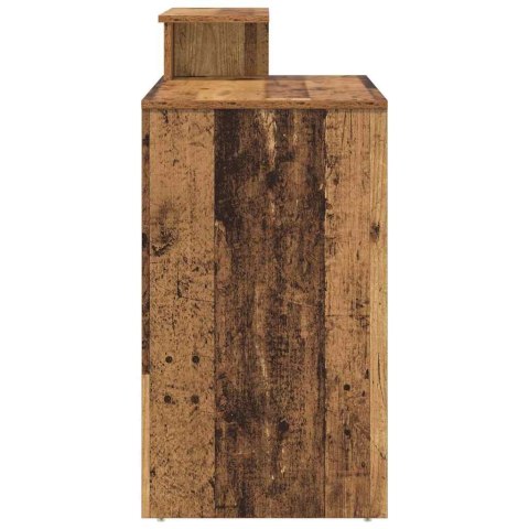 BIURKO Z MIEJSCEM DO PRZECHOWYWANIA Z PÓŁKĄ STARE DREWNO