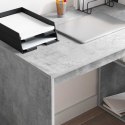 BIURKO Z PÓŁKĄ BETONOWY SZARY 108X55X103.5CM