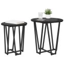 ZESTAW STOLIKÓW BOCZNYCH 2 SZT. CZARNY DĄB 50X50X50.5CM