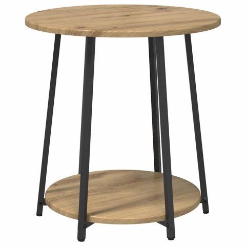 ZESTAW STOLIKÓW BOCZNYCH 2 SZT. DĄB RZEMIEŚLNICZY I CZARNY