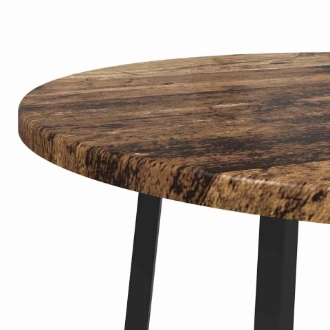 ZESTAW STOLIKÓW BOCZNYCH Z PÓŁKĄ 2 SZT. STARE DREWNO I CZARNY