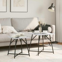 ZESTAW STOLIKÓW BOCZNYCH 2 SZT. SZARY SONOMA I CZARNY