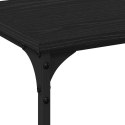 KONSOLA CZARNY DĄB 200X29X75CM DREWNO INŻYNIERYJNE I METAL