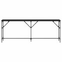 KONSOLA CZARNY DĄB 200X29X75CM DREWNO INŻYNIERYJNE I METAL