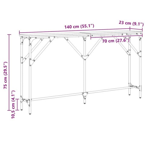 KONSOLA DĄB ARTISAN 140X23X75CM
