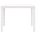 STÓŁ OGRODOWY BIAŁY 100X100X73CM POLIRATTAN