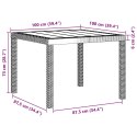 STÓŁ OGRODOWY BIAŁY 100X100X73CM POLIRATTAN
