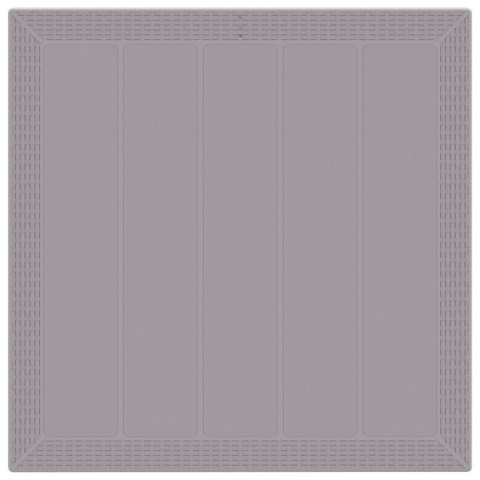 STÓŁ OGRODOWY JASNOSZARY 100X100X73CM POLIRATTAN