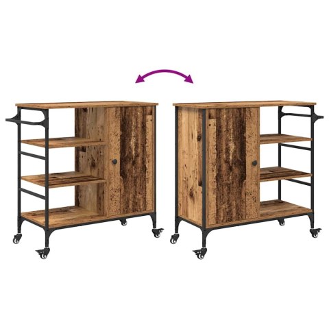 WÓZEK KUCHENNY STARE DREWNO 87.5X38.5X84.5CM