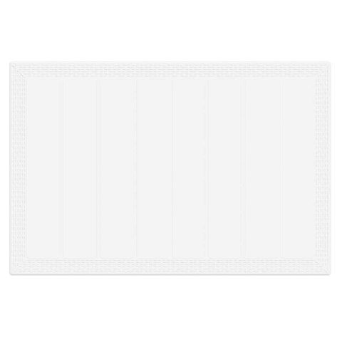 STÓŁ OGRODOWY BIAŁY 150X100X73CM POLIRATTAN