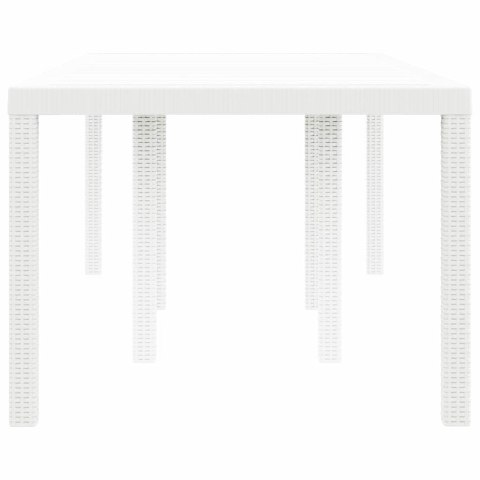 STÓŁ OGRODOWY BIAŁY 200X100X73CM POLIRATTAN