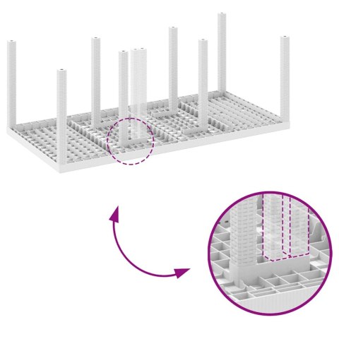 STÓŁ OGRODOWY BIAŁY 200X100X73CM POLIRATTAN