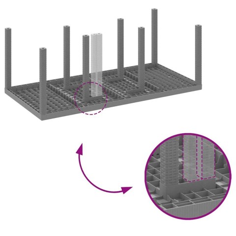 STÓŁ OGRODOWY JASNOSZARY 200X100X73CM POLIRATTAN