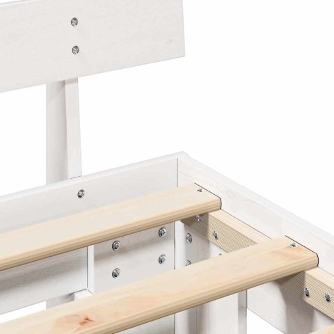 RAMKA ŁÓŻKA Z ZAGŁÓWKIEM BIAŁY 180X200CM